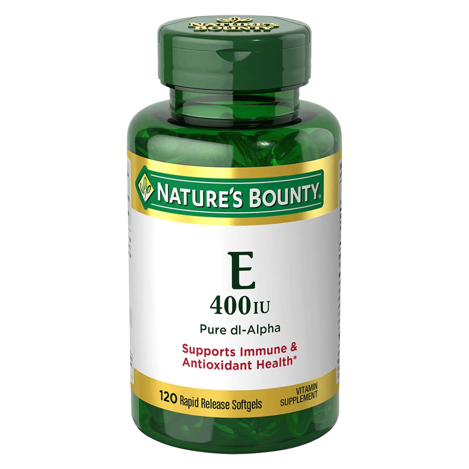 Natures Bounty Vitamin E 180 mg (400 IU) Dl-Alpha Softgels 120'S 201751 For immune health 