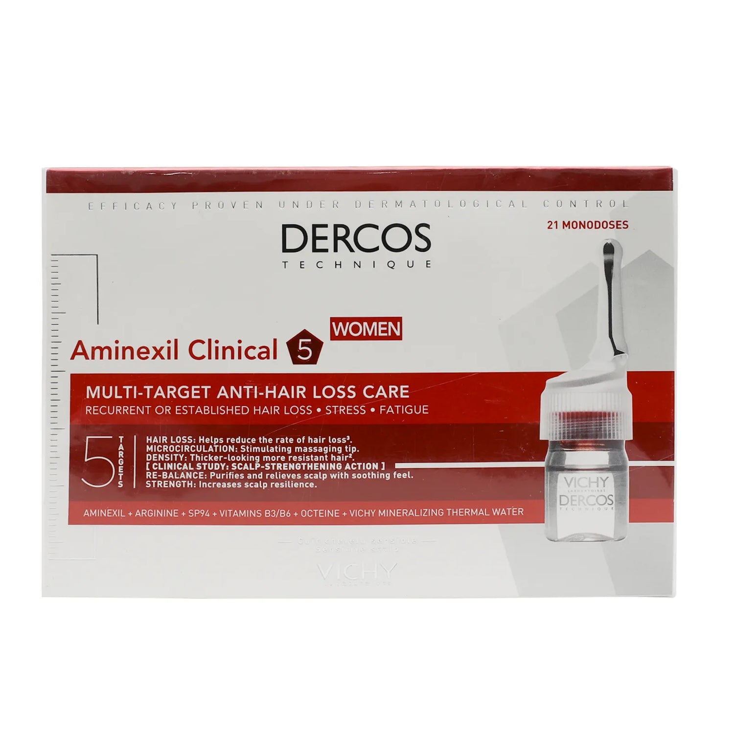 Vichy Dercos Aminexil Anti-Hair Loss Women Ampoules 21*6 mL