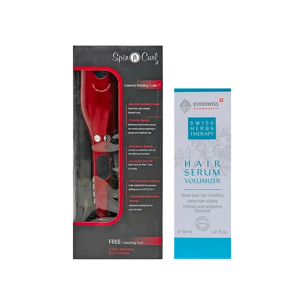 Offer Package Evenswiss Hair Serum + Spin Curl Ceramic Curler