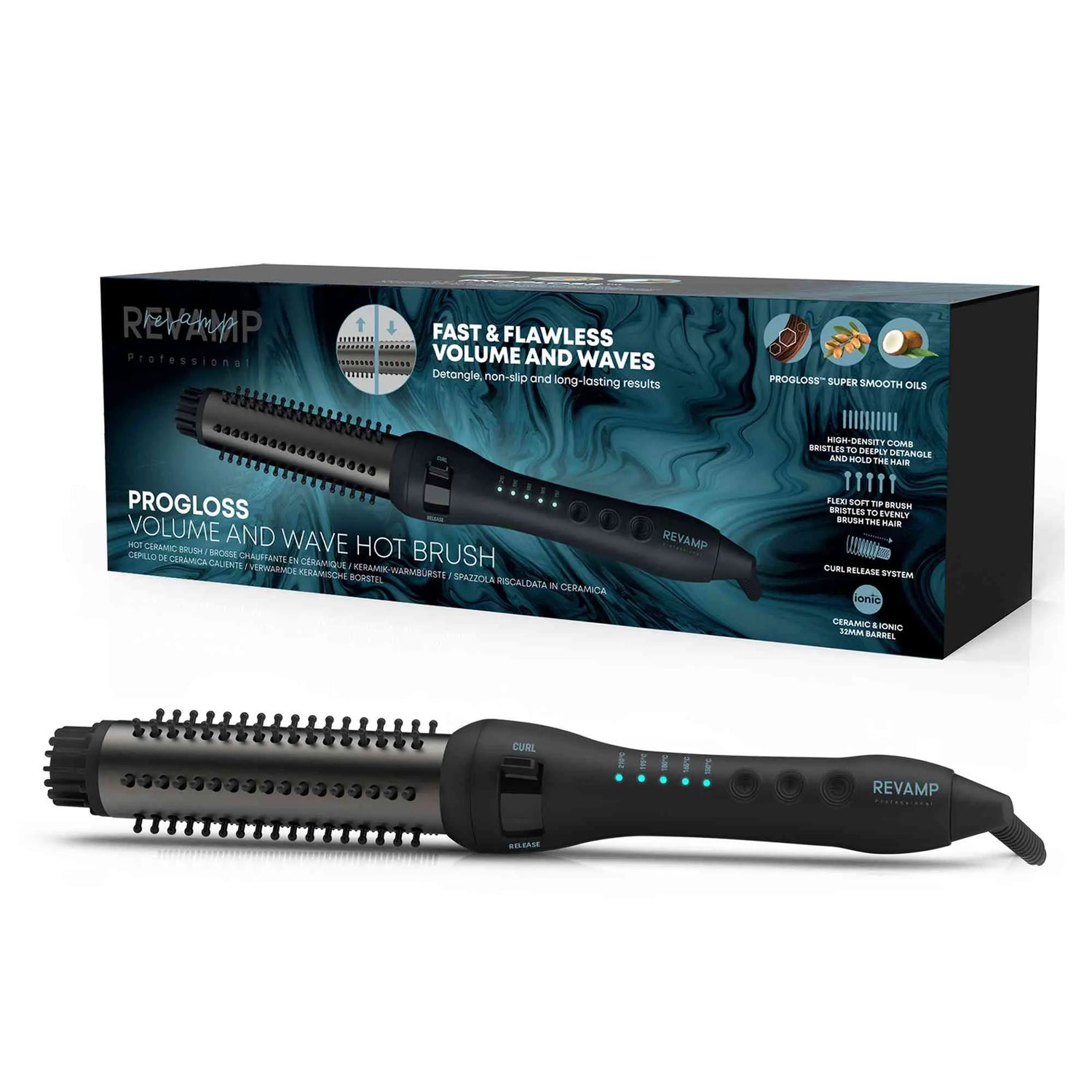 Revamp - Progloss Big Volume & Wave Hot Brush - Straightening Air Brush