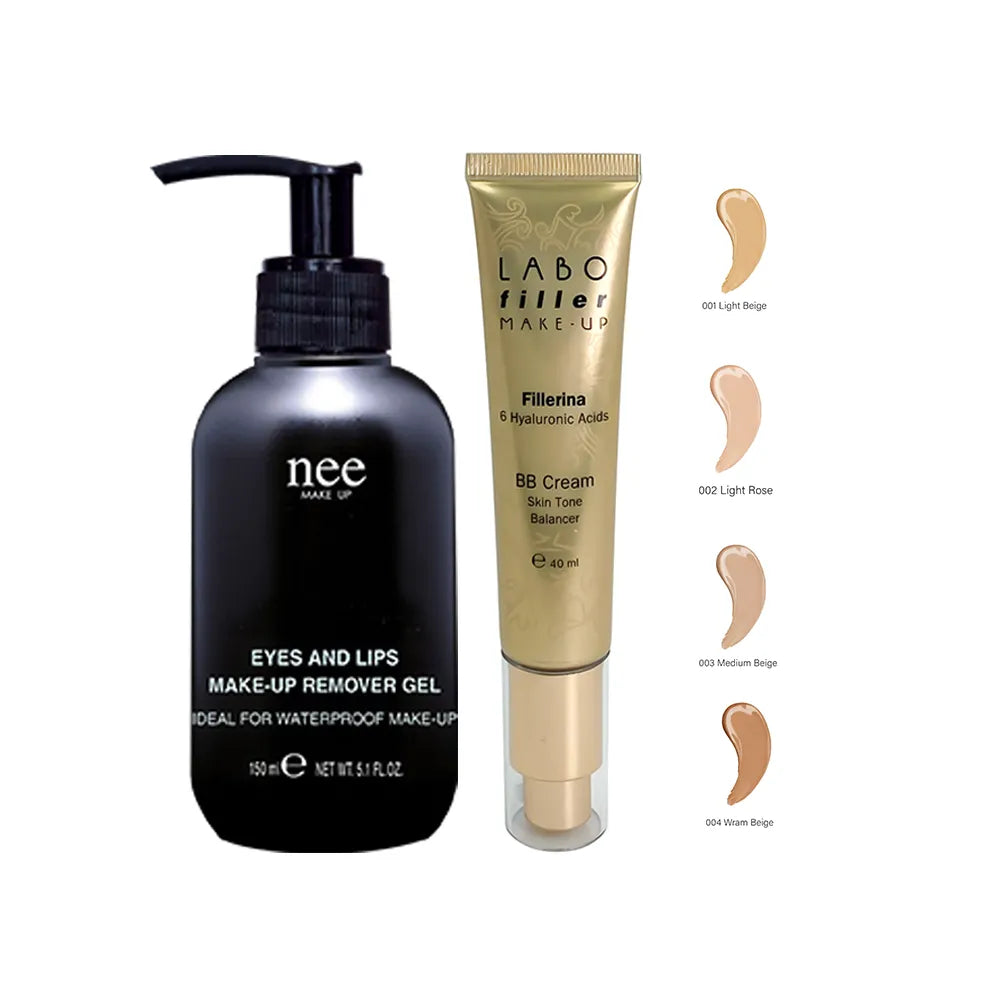 Nee Eyes&Lip Make-Up Remover Gel & Fillerina BB Cream medium beige 3