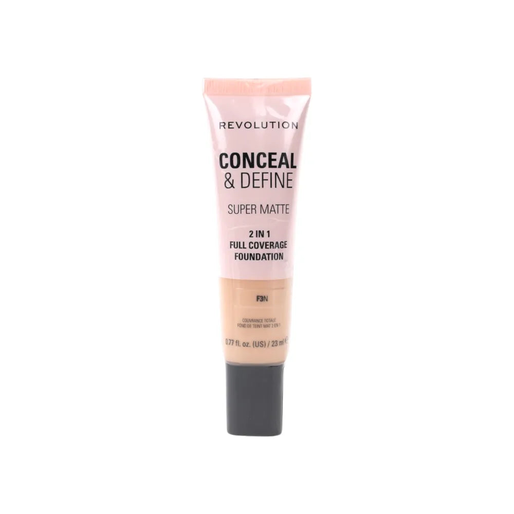 Revolution Conceal & Define Full Cover Tube Foundation F3N