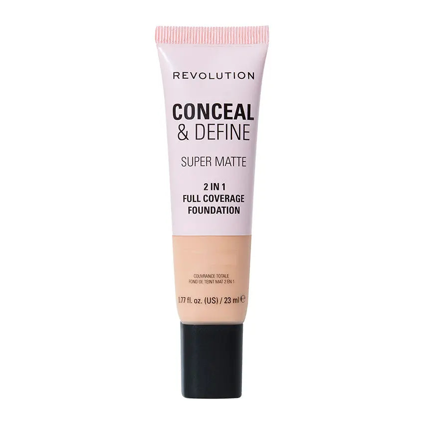 Revolution Conceal & Define Full Cover Tube Foundation F8.2N