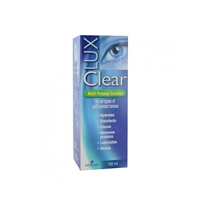 Lux Clear Contact Lenses Soln.100ml for clean lens 