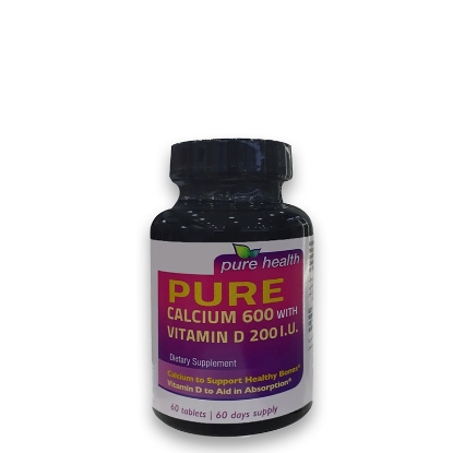 Picture of Pure Calcium 600 Vitamin D 200 I U 60 Tab