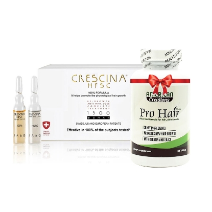 Crescina 1300 Complete Woman + A/C Pro Hair Free Offer Package
