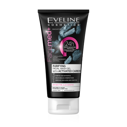 Eveline Facemed Purifing Facial Wash With Activated Carbon 150 ml