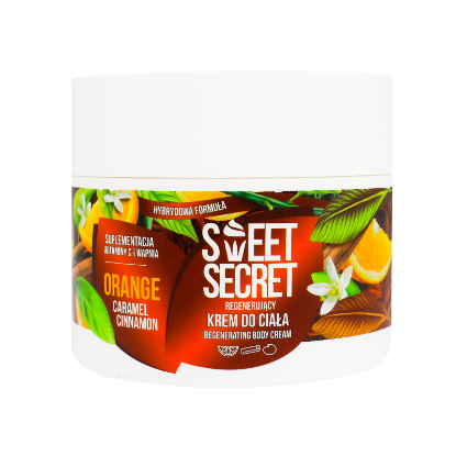 SWEET SECRET Orange Regenerating Body Cream 200 mL delays the aging process