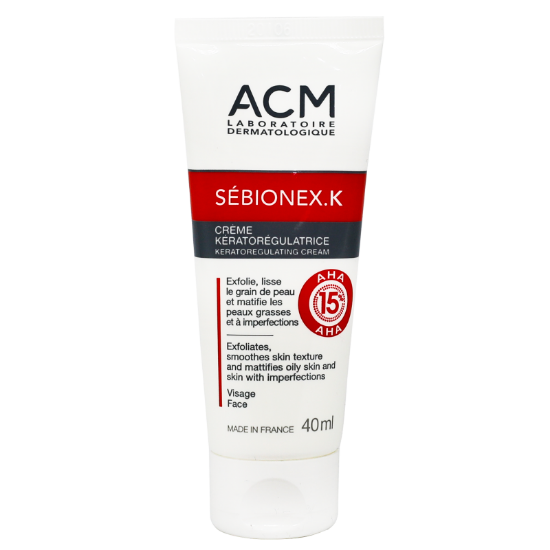 ACM Sebionex.K Exfoliating AHA15% Cream 40 mL to purify the skin