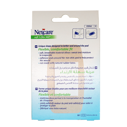 Nexcare Soft N Flex 360 Bandages 50*101 mm 10'S 