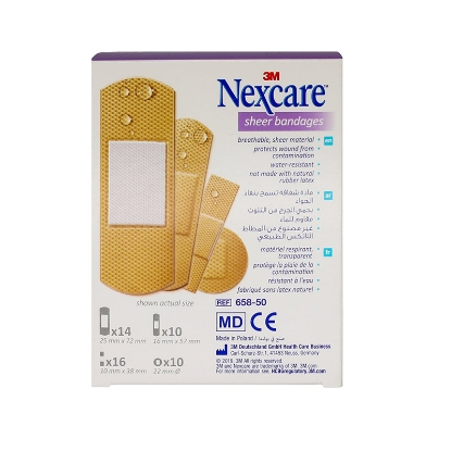 Nexcare Sheer Bandages Assorted 50'S 