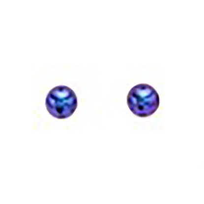 Inverness 527E Titanium Purple Anodized Ball Earrings 4mm