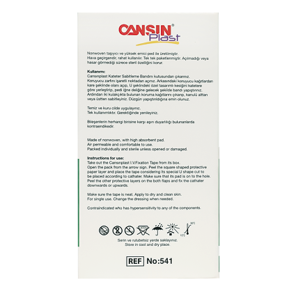 Cansin Plast I.V. Catheter Fixation Tape 6 X 8cm 50 Pcs