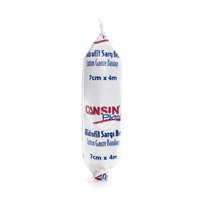 Cansin Plast Cotton Gauze Bandage 4m X 7cm 