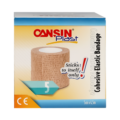 Cansin Plast Cohesive Elastic Bandage 4.5m X 5cm
