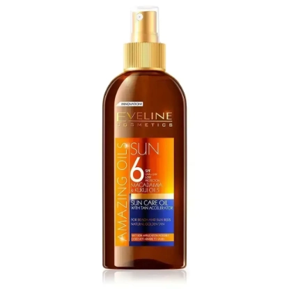 Eveline Amazing Oils Sun Care Oil With Tan Accelerator SPF 6 - 150 ml