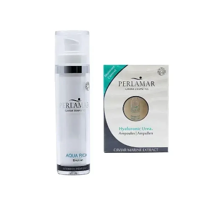 Perlamar Aqua Rich Emulsion - 50 ml + Perlamar Hyaluronic Ampules - 15 ml  package