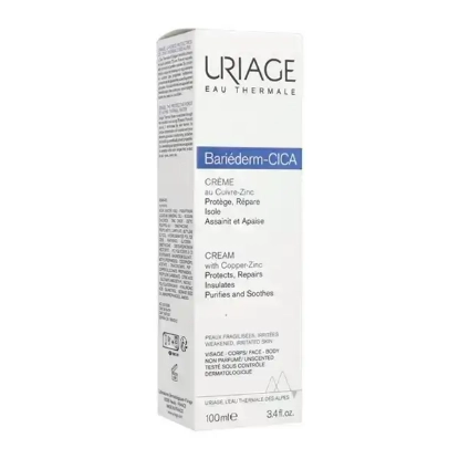 Uriage Bariederm Cica Cream With Cu & Zn 100 ml For Irritated Skin