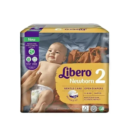 ليبرو 2 حفاضات للأطفال حديث الولادة 3- 6 كجم 34 حفاضة 