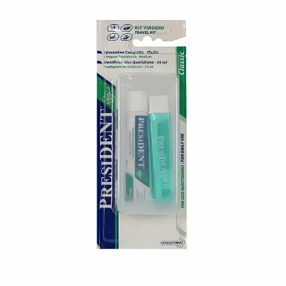 President Classic Travel Kit (Toothbrush Medium + Toothpaste 25 ml)