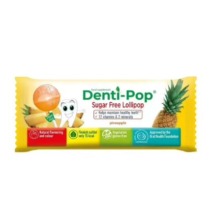 Denti Pop 12 Vitamins And 2 Minerals Pineapple Lollipop 40 pcs