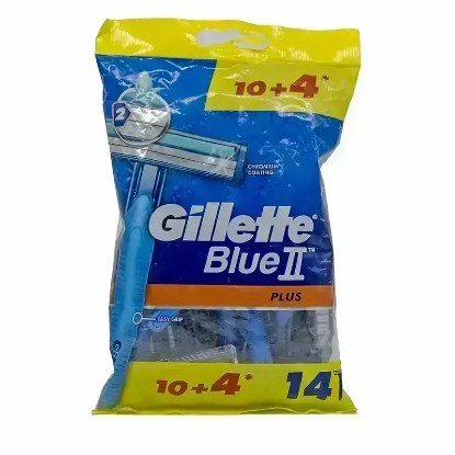 Gillette Blue II Plus Disposable Razors 10+4 Free