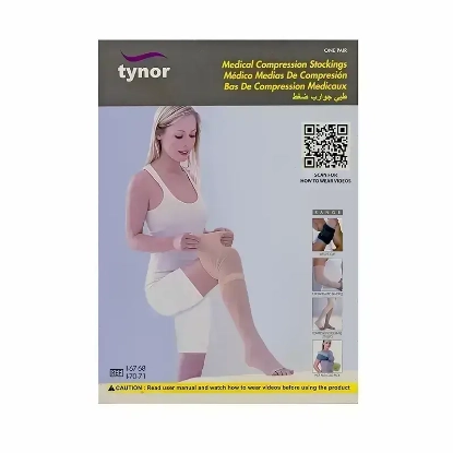 Tynor Medical Compression Stocking Mid Thigh C2 L 1 Pair I70 