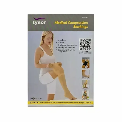 Tynor Medical Compression Stocking Knee High C2 L 1 Pair I67 
