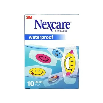 Nexcare Tattoo Waterproof Emoji Bandages 10 Pcs 