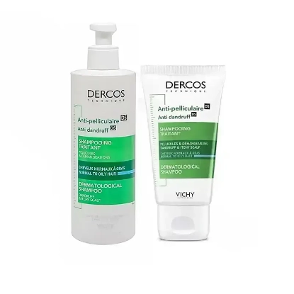 Vichy Dercos Anti Dandruff Shampoo For Normal To Oily 200ml + 50ml Promo Kit 