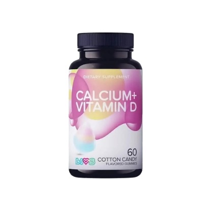Livs Calcium + Vit D with Cotton Candy Flavor 60 Gummies 