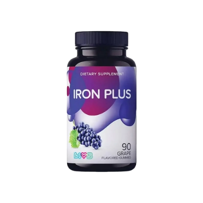 Livs Iron Plus with Grape Flavor 90 Gummies 