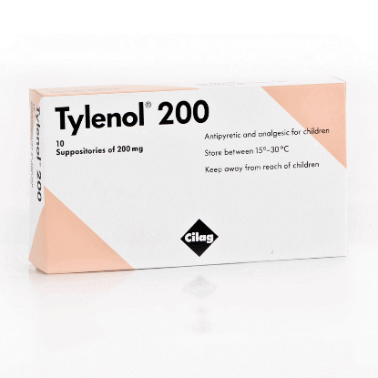 Tylenol 200 mg 10 Suppositories