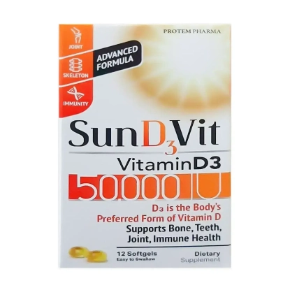 Protem Pharma Sunvit D3 50,000 IU Softgels 12'S