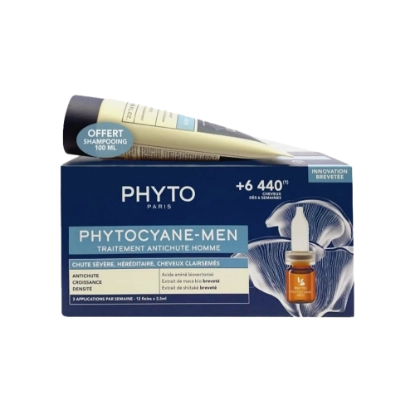 Phyto Phytocyane Ampoules For Men + Shampoo 100 ml Free 